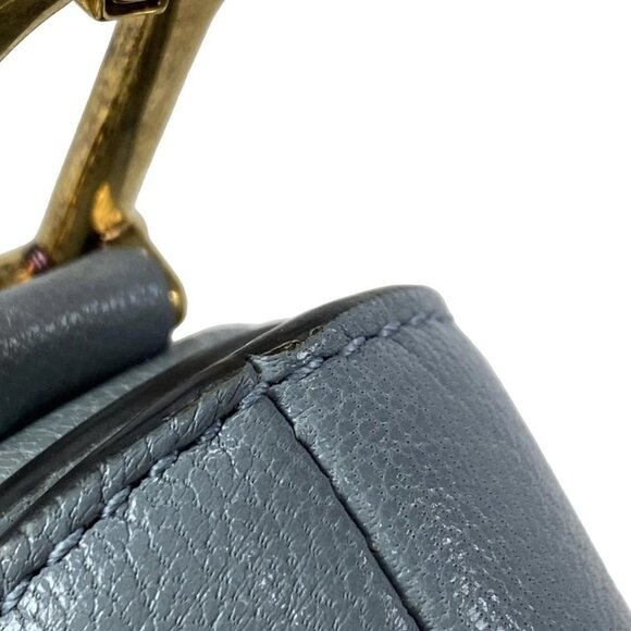 Auth DIOR/ChristianDior Saddle Microbag - Cloud Blue Leather Handbag - Picture 14 of 16